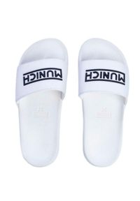 Munich - Sandały MUNICH FLAT SLIDER D LOGO WH Biały. Kolor: biały. Materiał: guma, tkanina. Sport: pływanie #1