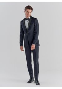 Pako Lorente - PAKO LORENTE – Marynarka smokingowa P000B-3S-002-G-S. Okazja: na ślub cywilny, na wesele. Materiał: wełna #7