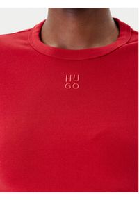 Hugo - HUGO Bluzka Dafilomena_3 50518378 Czerwony Slim Fit. Kolor: czerwony. Materiał: bawełna #5