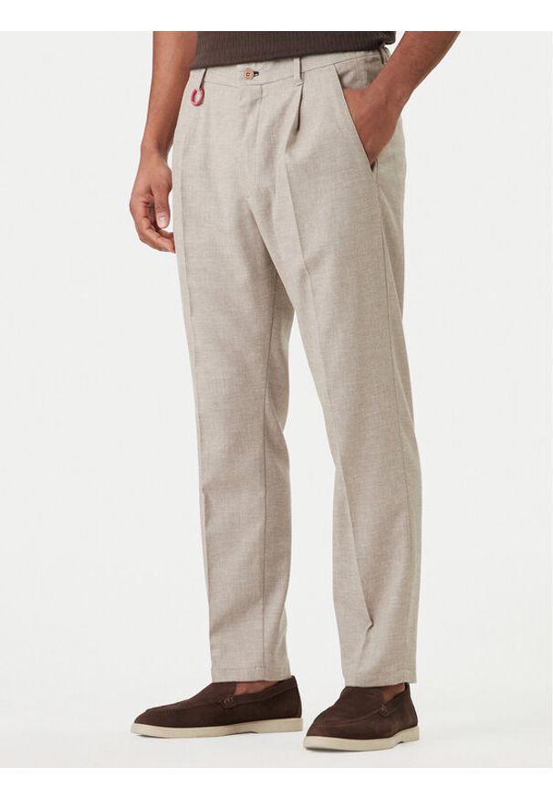 JOOP! Jeans Spodnie materiałowe Lead2 30102837 Beżowy Regular Fit. Kolor: beżowy. Materiał: syntetyk