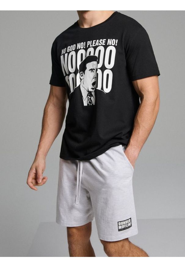 Sinsay - Bawełniana piżama dwuczęściowa z nadrukiem The Office - wielobarwny. Materiał: bawełna. Wzór: nadruk