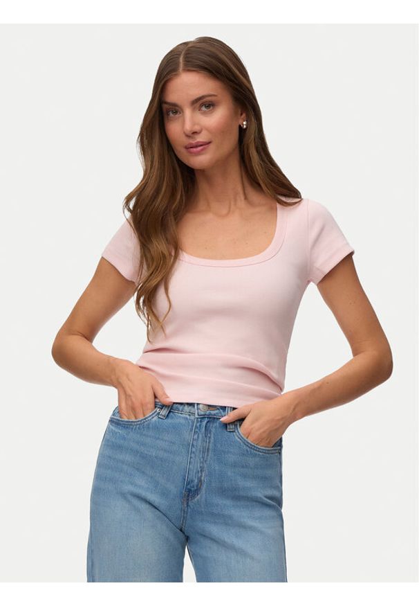 Vero Moda T-Shirt Chloe 10344953 Różowy Regular Fit. Kolor: różowy. Materiał: bawełna