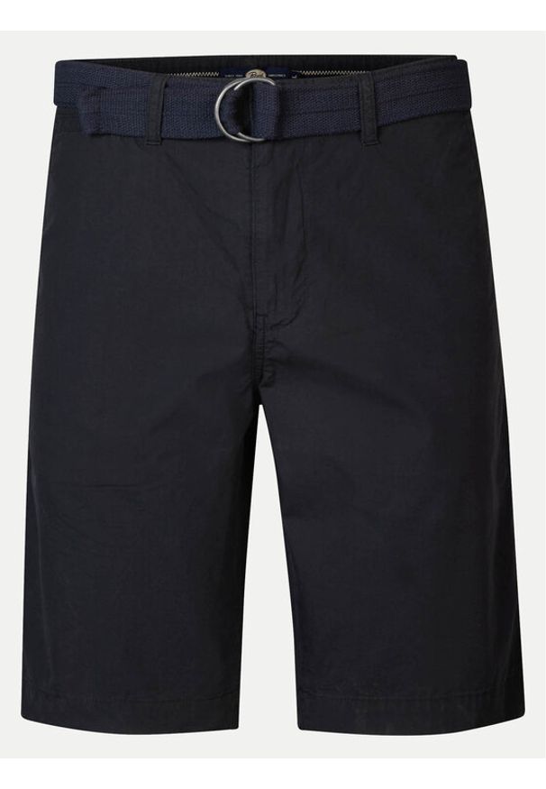 Petrol Industries Szorty materiałowe M-1040-SHO501 Czarny Slim Fit. Kolor: czarny. Materiał: bawełna