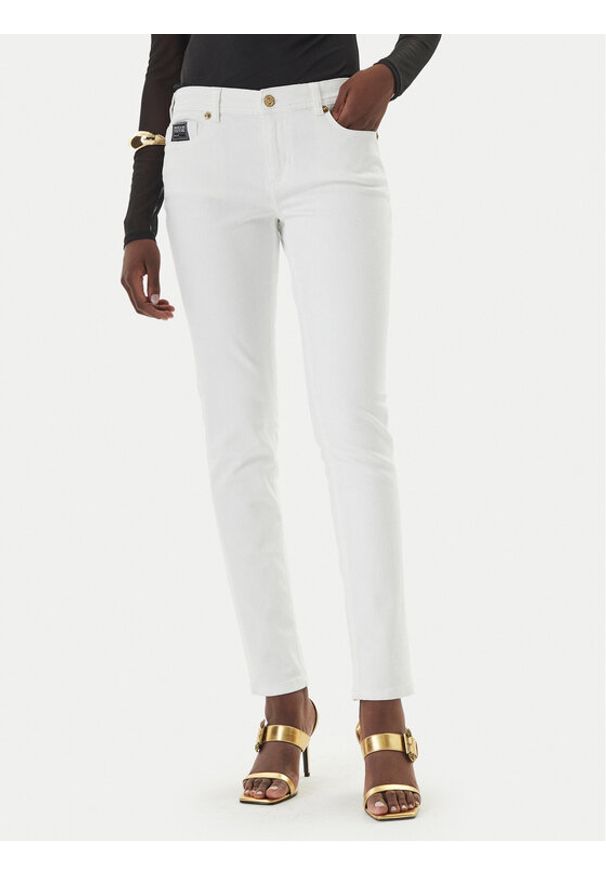 Versace Jeans Couture Jeansy 80HAB5K1 CEWCA Biały Skinny Fit. Kolor: biały