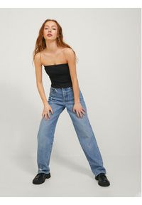 JJXX Top Fiona 12234188 Czarny Slim Fit. Kolor: czarny. Materiał: bawełna