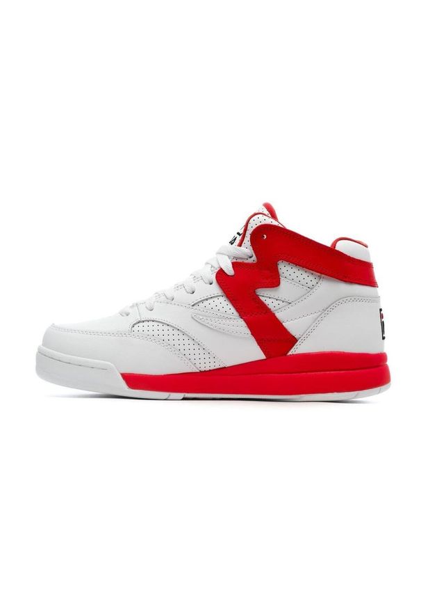 Fila buty do koszykówki męskie M-Squad Mid. Kolor: biały, czerwony, wielokolorowy. Materiał: tkanina, materiał, skóra, syntetyk. Sport: koszykówka