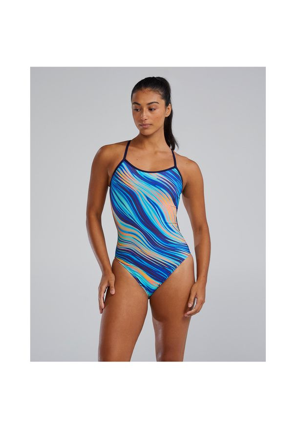 Strój pływacki damski TYR Trinityfit Swimsuit - Riptidal. Kolor: wielokolorowy, biały