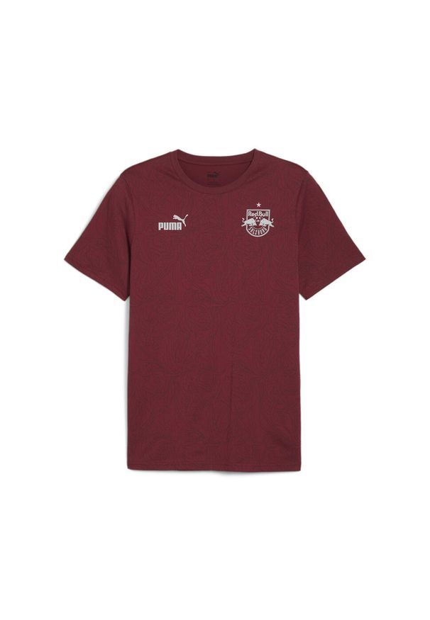 Puma - Męska koszulka z nadrukiem na całej powierzchni ftblCULTURE FC Red Bull Salzburg. Kolor: czerwony, wielokolorowy, fioletowy, szary. Wzór: nadruk