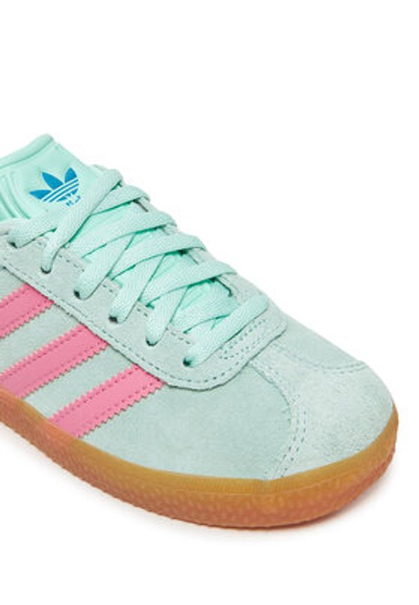 Adidas - adidas Sneakersy Gazelle JP7130 Zielony. Kolor: zielony. Materiał: skóra, zamsz. Model: Adidas Gazelle