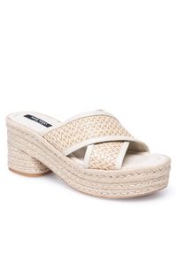 Nine West Espadryle WYL2734-1 Beżowy. Kolor: beżowy. Materiał: materiał