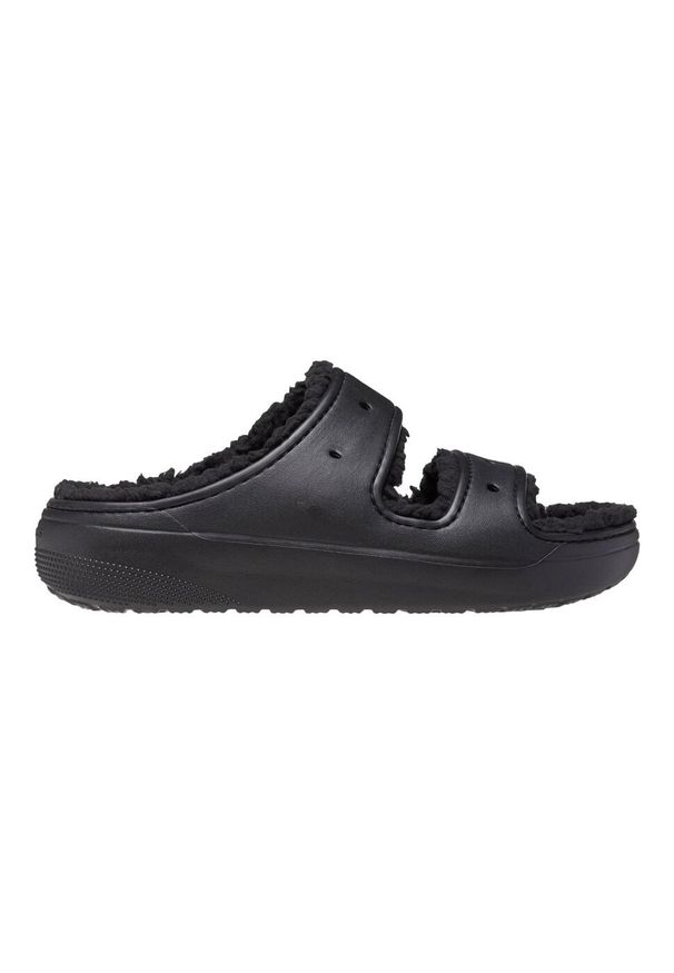 Klapki damskie Crocs Classic Cozzzy Sandal. Zapięcie: bez zapięcia. Kolor: czarny. Materiał: guma, materiał, syntetyk. Sezon: lato. Sport: turystyka piesza