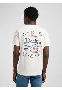 Lee - MESKA KOSZULKA LEE ESSENTIAL GRAPHIC TEE ECRU 112370518 #5