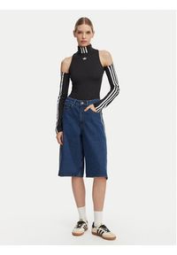 Adidas - adidas Szorty jeansowe Firebird Jorts KD2915 Niebieski Oversize. Kolor: niebieski. Materiał: bawełna #4