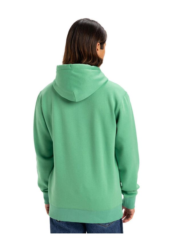 Quiksilver - Bluza z kapturem dla Mężczyzn FINELINE Zielony. Typ kołnierza: kaptur. Kolor: czerwony, pomarańczowy, wielokolorowy. Materiał: materiał, poliester, bawełna. Długość: długie