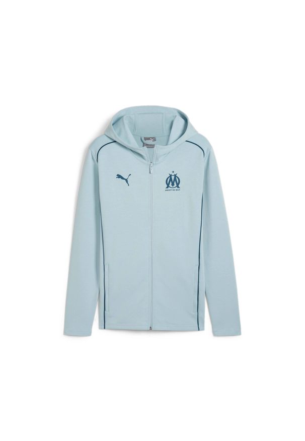 Puma - Kurtka z dresu OM 2024/25. Kolor: niebieski. Materiał: dresówka. Sport: piłka nożna