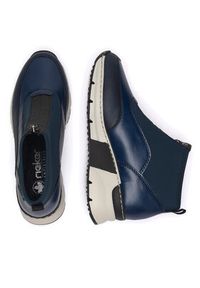 Rieker Botki N6352-14 Niebieski. Kolor: niebieski. Materiał: materiał #4