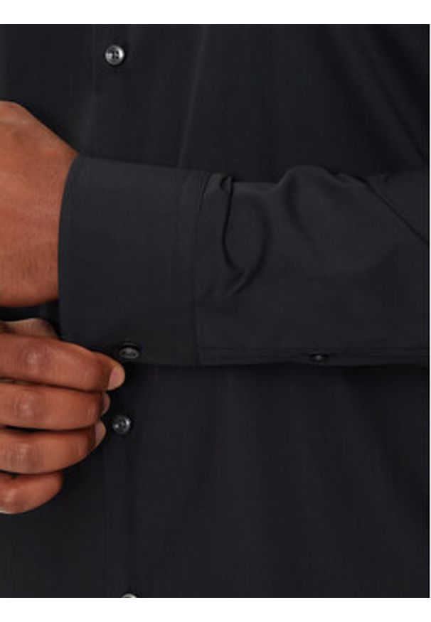 BOSS - Boss Koszula H-Hank-Kent-C1-214 50469345 Czarny Slim Fit. Typ kołnierza: kołnierzyk klasyczny. Kolor: czarny. Materiał: bawełna
