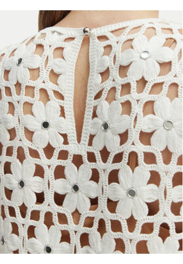 MICHAEL Michael Kors Sukienka letnia MS683CWKNE Biały Slim Fit. Kolor: biały. Materiał: syntetyk. Sezon: lato