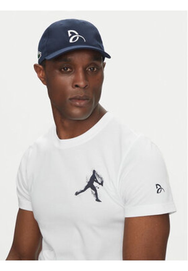 Lacoste T-Shirt TH1044 Biały Regular Fit. Kolor: biały. Materiał: bawełna