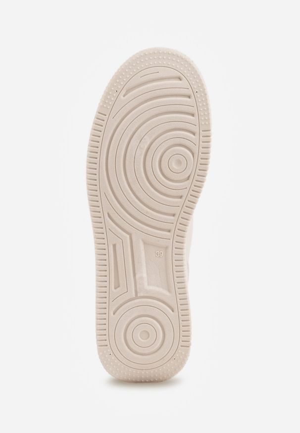 Born2be - Beżowe Sneakersy na Grubej Podeszwie przed Kostkę Kiwiana. Okazja: na co dzień. Wysokość cholewki: przed kostkę. Nosek buta: okrągły. Zapięcie: sznurówki. Kolor: beżowy. Materiał: jeans. Sezon: jesień, wiosna