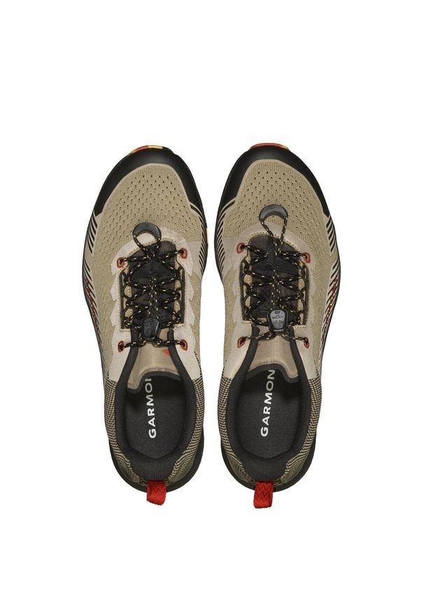 Buty trekkingowe męskie Garmont 9.81 Pulse. Kolor: beżowy, czarny, wielokolorowy. Materiał: materiał, syntetyk. Szerokość cholewki: normalna. Styl: sportowy. Sport: turystyka piesza