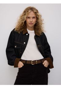 Reserved - Skórzany pasek - brązowy. Kolor: brązowy. Materiał: skóra #1