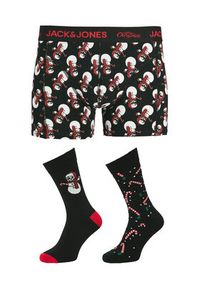 Jack & Jones Komplet bokserki i skarpety Snow Skulls Giftbox 12285138 Czarny. Kolor: czarny. Materiał: bawełna