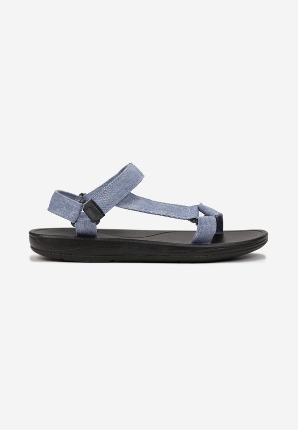 Born2be - Jasnoniebieskie Sandały Eudinna. Zapięcie: rzepy. Kolor: niebieski. Materiał: jeans, materiał. Styl: sportowy