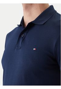 TOMMY HILFIGER - Tommy Hilfiger Polo MW0MW42743 Granatowy Slim Fit. Typ kołnierza: polo. Kolor: niebieski. Materiał: bawełna #5