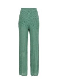Guess Spodnie materiałowe Yasmina W3GB01 Z2WK0 Zielony Relaxed Fit. Kolor: zielony. Materiał: materiał #7