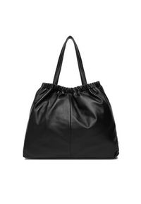 TOMMY HILFIGER - Tommy Hilfiger Torebka Soft Leather Tote AW0AW18308 Czarny. Kolor: czarny. Materiał: skórzane #4