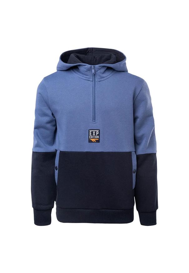 Hi-tec - Bluza Dziecięca Expen Quarter Zip. Kolor: turkusowy, niebieski, wielokolorowy. Sport: turystyka piesza