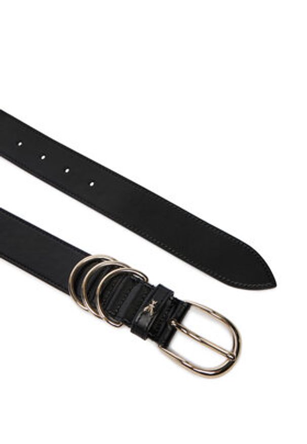 Patrizia Pepe Pasek Damski 8W0069/L048-K103 Czarny. Kolor: czarny. Materiał: skóra