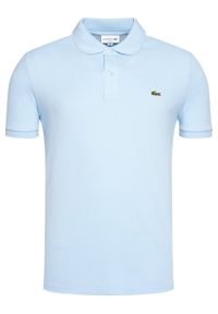 Lacoste Polo PH4012 Niebieski Slim Fit. Typ kołnierza: polo. Kolor: niebieski. Materiał: bawełna