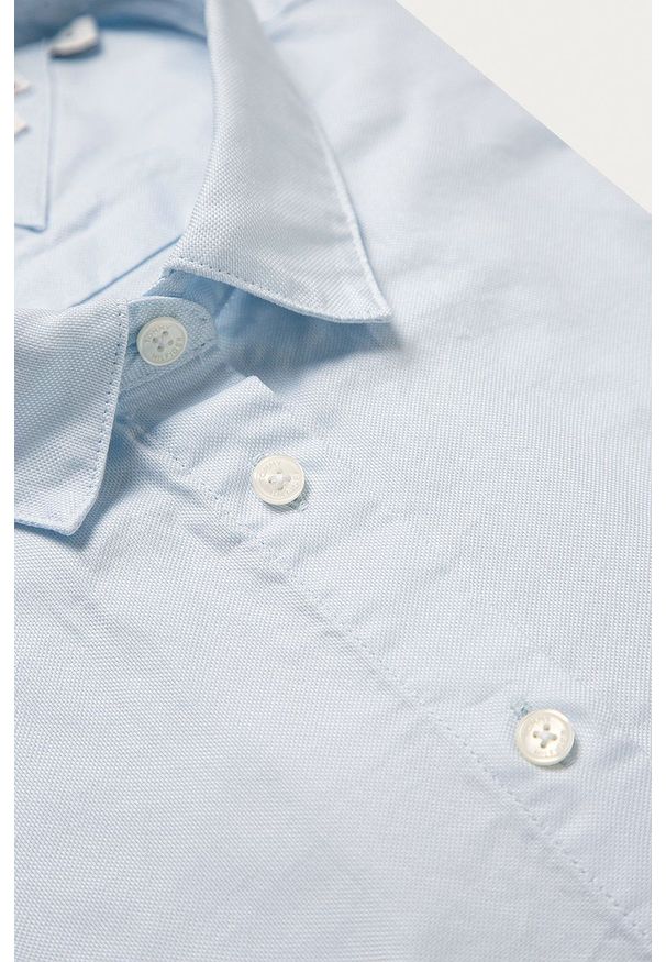 TOMMY HILFIGER - Tommy Hilfiger - Koszula. Kolor: niebieski. Materiał: tkanina. Długość rękawa: długi rękaw. Długość: długie