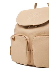 Pinko - PINKO Plecak Carrie Backpack PE 25 PLTT 104351 A1LF Beżowy. Kolor: beżowy. Materiał: skóra