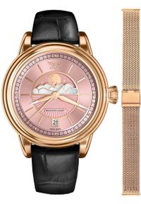 AVIATOR - Zegarek damski Aviator V.1.33.2.258.4.BM-SET różowe złoto. Kolor: złoty, wielokolorowy, różowy #1