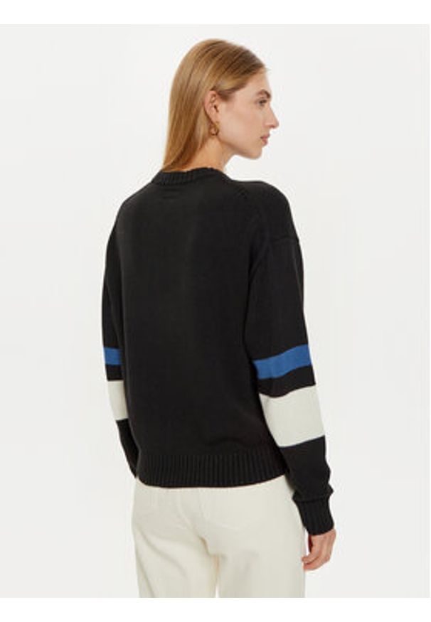 Guess Jeans Sweter W4BR11 Z3HN2 Czarny Regular Fit. Kolor: czarny. Materiał: syntetyk
