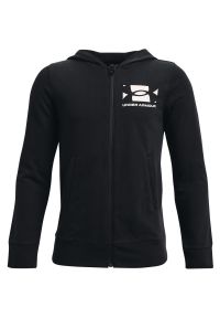 Bluza z kapturem dla dzieci Under Armour Rival Terry Fz. Typ kołnierza: kaptur. Kolor: czarny. Materiał: bawełna, materiał #1