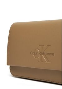 Calvin Klein Jeans Torebka K60K612375 Beżowy. Kolor: beżowy. Materiał: skórzane #5