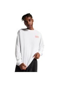 Bluza męskie Converse Cons Long Sleeve T Shirt. Kolor: biały. Materiał: materiał, bawełna. Długość rękawa: długi rękaw. Sport: skateboard #1