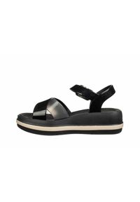 Sandały Azaleia Marie Sandal Plat Fem Black 198049, Czarny, Tworzywo. Okazja: na co dzień. Zapięcie: klamry. Kolor: czarny. Materiał: tworzywo sztuczne. Wzór: paski. Styl: casual, sportowy #3