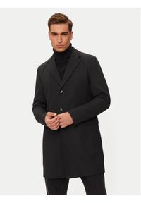 BOSS - Boss Płaszcz wełniany H-Hyde 50502255 Czarny Slim Fit. Kolor: czarny. Materiał: syntetyk #1