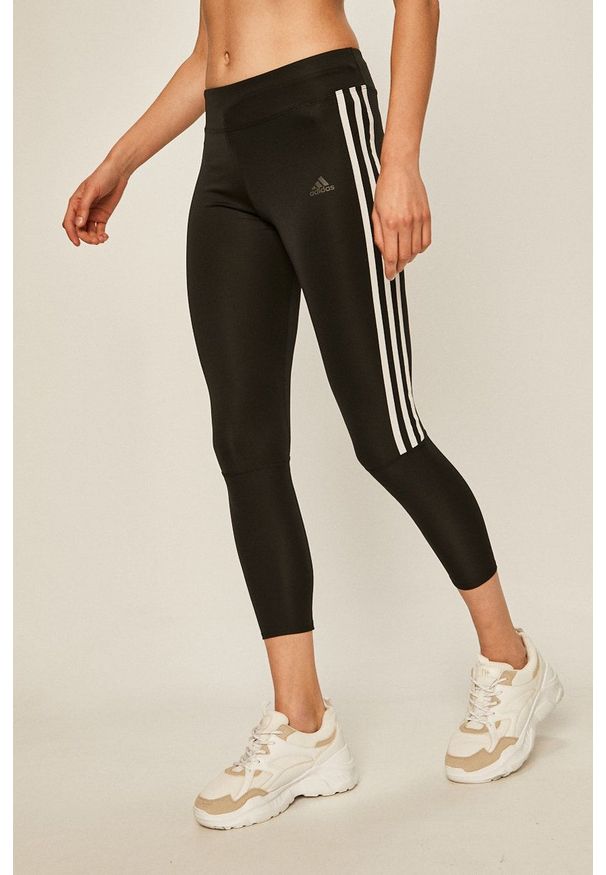 adidas Performance - Legginsy. Kolor: czarny. Materiał: dzianina