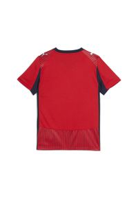 Puma - Młodzieżowa koszulka wyjazdowa SK Rapid Wiedeń 25/26 PUMA Red Navy Blue. Kolor: czerwony, niebieski, wielokolorowy. Sport: piłka nożna