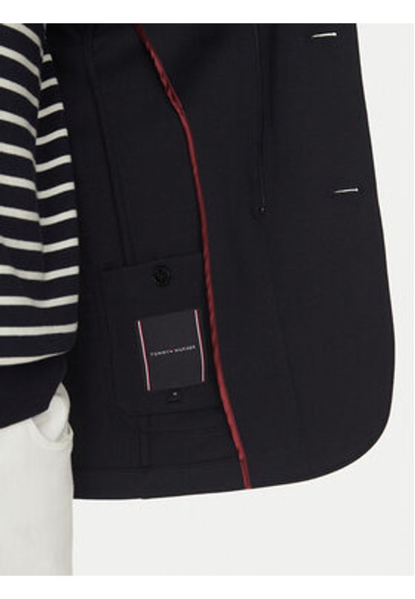 TOMMY HILFIGER - Tommy Hilfiger Marynarka MW0MW39188 Granatowy Regular Fit. Kolor: niebieski. Materiał: syntetyk