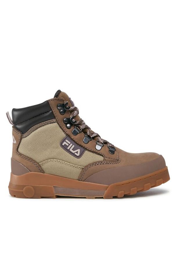 Fila Trapery Grunge Ii Cvs Mid Wmn FFW0365.73075 Beżowy. Kolor: beżowy. Materiał: nubuk, skóra