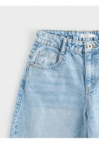 Reserved - Jeansy wide leg - niebieski. Kolor: niebieski