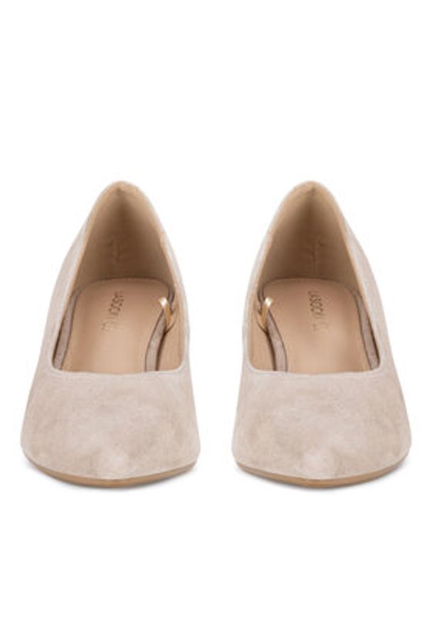 Lasocki Czółenka WYL4139-5Z Beżowy. Kolor: beżowy. Materiał: skóra, zamsz