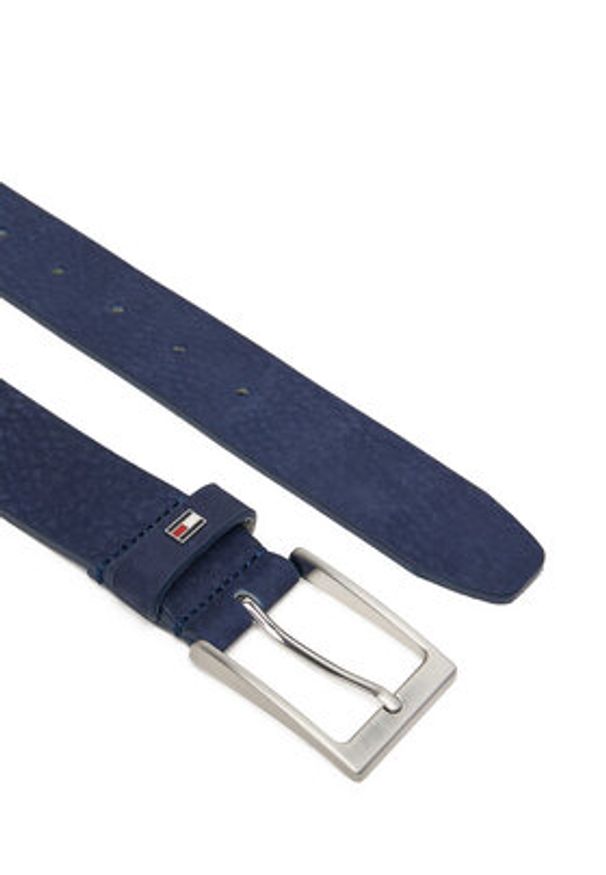 TOMMY HILFIGER - Tommy Hilfiger Pasek Męski Layton 3.5 Nubuck AM0AM13754 Granatowy. Kolor: niebieski. Materiał: nubuk, skóra